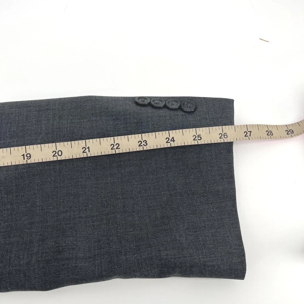 Jos. A. Bank 100% Wool‎ Men's Gray Two Button Blazer Jacket 46 L Business Career
